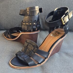 DV by Dolce Vita Black Wedge Sandals for Women